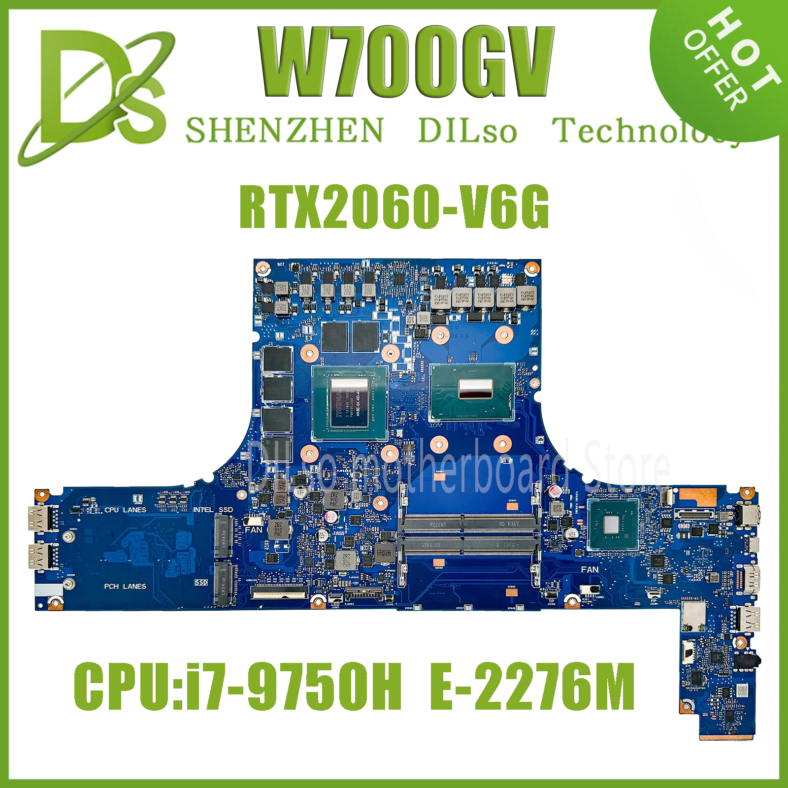 W700GV Mainboard For ASUS ProArt Studiobook 17 H700 W700GVA H700GV Laptop Motherboard i7-9750H E-2267M RTX2060-V6G 100% tested