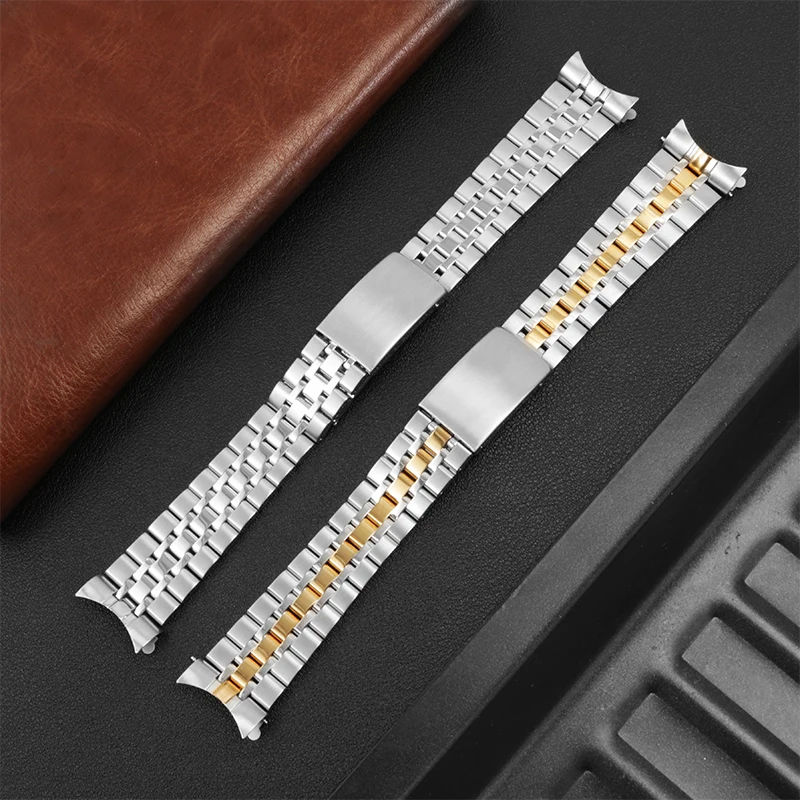 Stainless Watchband Replacement Ocean Prince Princess Series Concave Interface Solid Precision Steel Watch Band 13/17/19/20mm