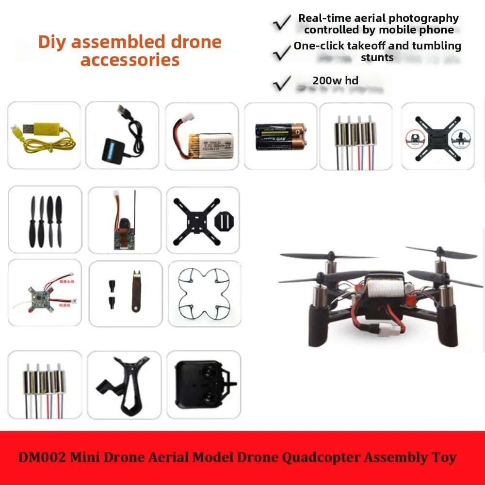 Mini DM002 Aerial Model Multistyles Plastic Quadcopter Assembly Aircraft Accessories DIY Teaching Training