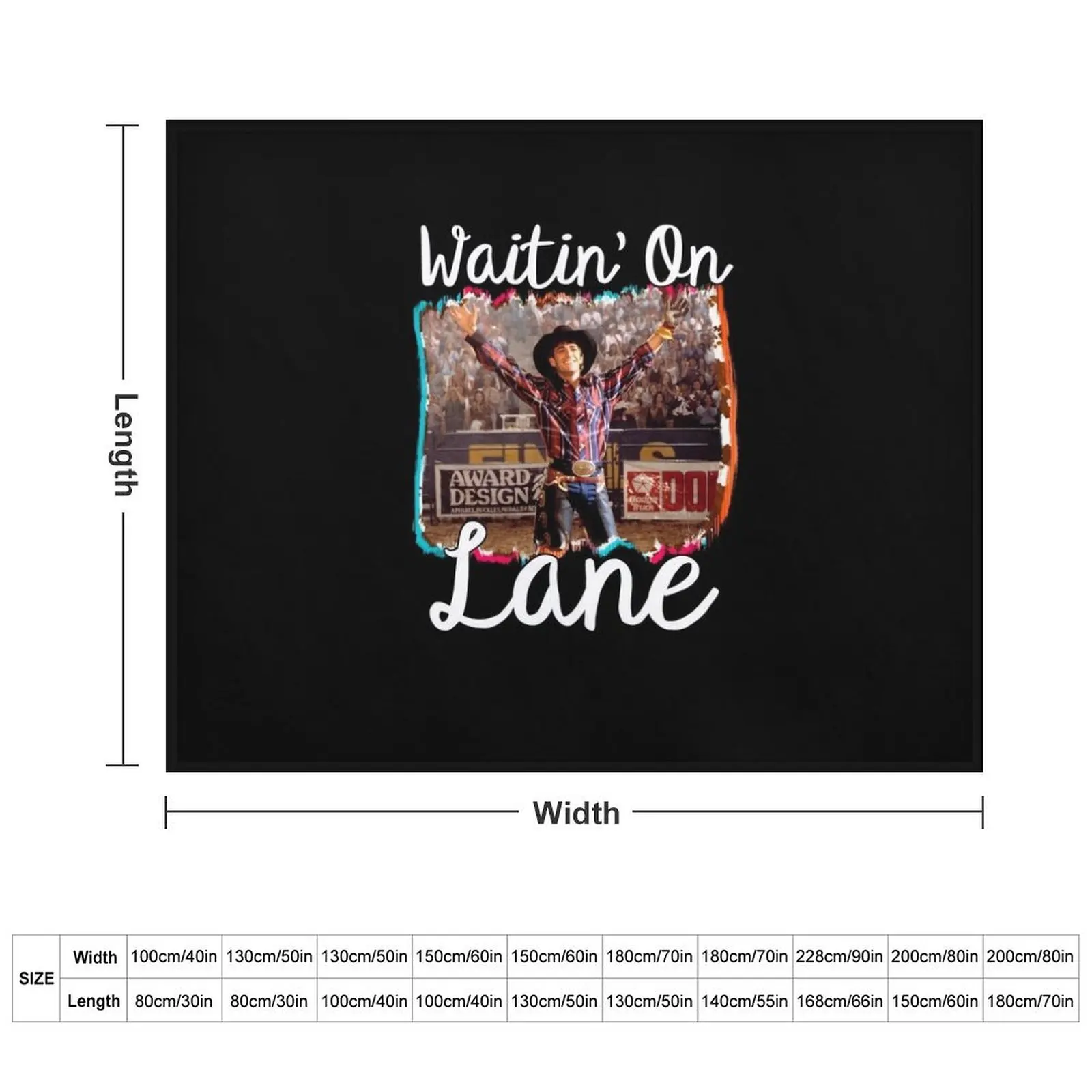 Waitin on lane funny cute 8 seconds cowboy cowgirl rodeo bull rider riding frost movie gift country Throw Blanket