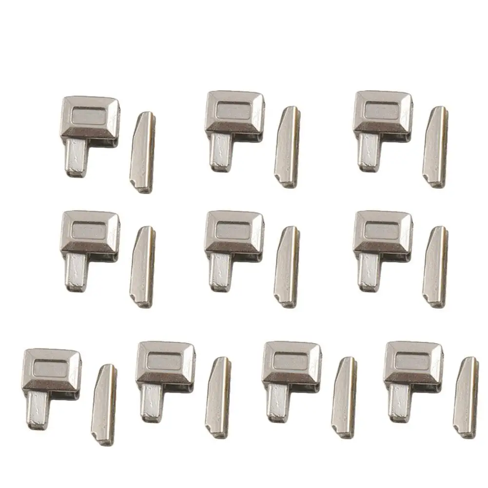 10Pcs Metal Repair Zipper Stopper Open End Zipper Stopper DIY Sewing Zipper Accessories Clothes Replacement Kit Sewing Supplies