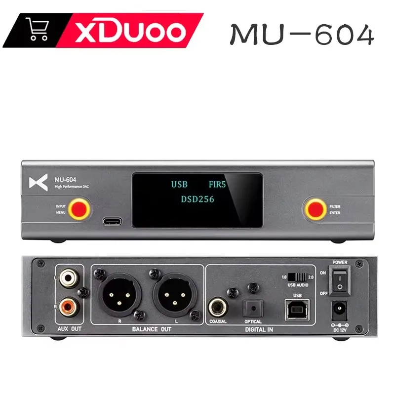 Декодер XDUOO MU-604 2 * ES9018K2M ЦАП с двумя аудиорежами USB MU604 Высокопроизводительный ЦАП