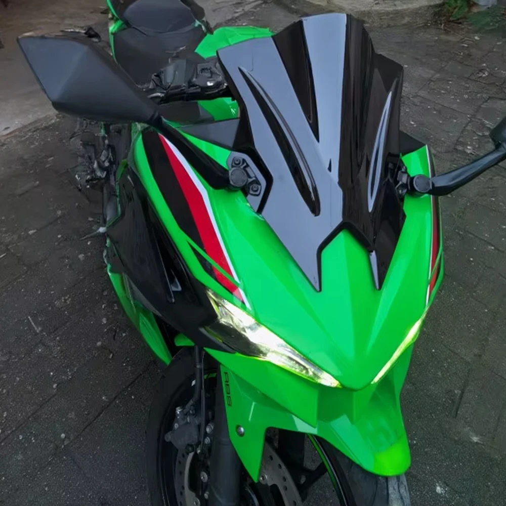 For Kawasaki Ninja500 SE 2024 2025 2026 Ninja 500 Windscreen Moto Windshield Fairing Screen Double Bubble Wind Deflectors Visor