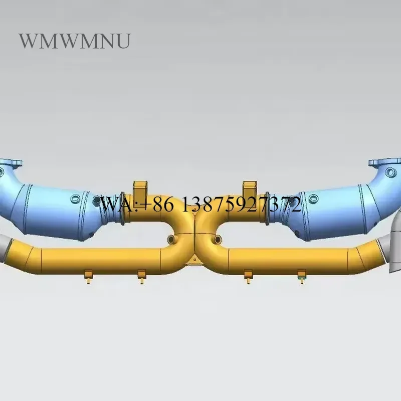 Wmwmnu Stainless Steel 300 Cell Catted Downpipes Mid-pipes Catback Exhaust Pipe for 992.2 Turbo S
