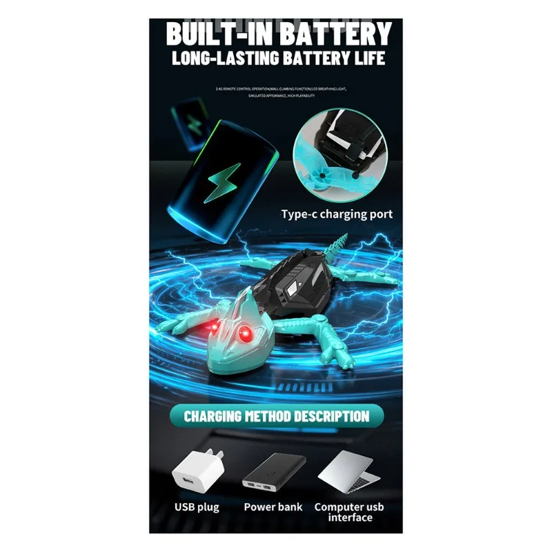 MACH-Gecko escalade murale télécommande Rechargeable Animal, escalade murale Gecko interactive amusante pour enfants garçons et filles