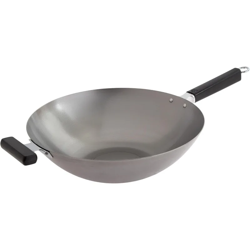 Professional Series 14-Inch Carbon Steel Wok with Phenolic Handles