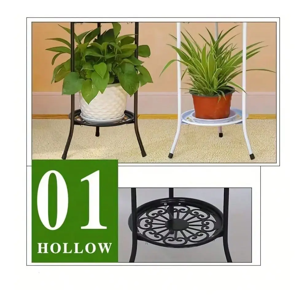 

Tall Plant Stand Metal Plant ShelfSupports Rack For Indoor Outdoor HomeDecoration