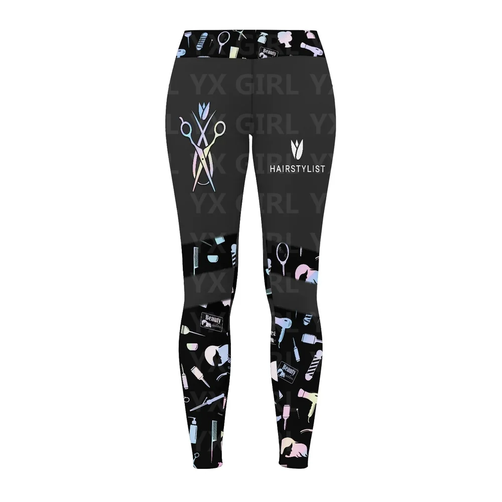 Haarstylist Legging Kapper Kleding Haar Geknipt Legging Cadeau Voor Vrouwen, Overal Print Legging Voor Vrouwen