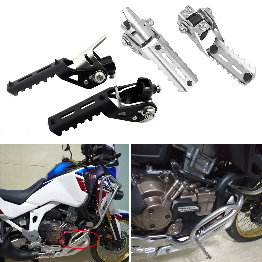 For Honda Africa Twin CRF1000L CRF1100L CRF 1000 1100 L CRF1000 ADV Motorcycle Accessories Front Foot Pegs Rest Footrests Clamps