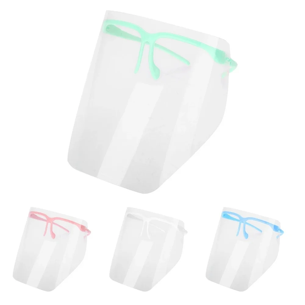Dental Face Shield Adjustable Anti-Fog Visor Splashproof Full Coverage Lightweight PPE 1 Frame+ 10Pcs Films Visors Masks