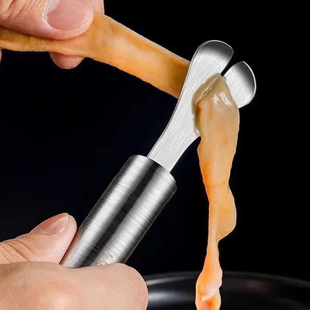 

2pcs Stainless Steel Poultry Intestine Cutter With Oil Scraping Groove For Chicken Duck Goose Kitchen Shears Seafood Tools