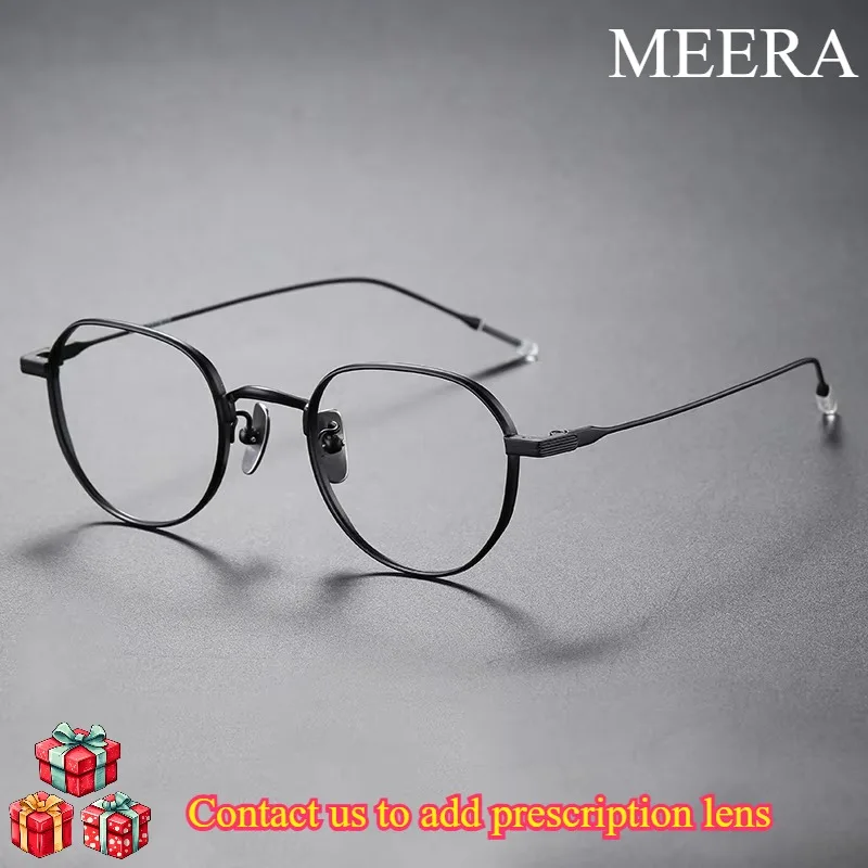

80803 New Retro Round Eyeframe Ultra Light and Comfortable Titanium Alloy Men's and Women's Fashion Trendy Eyeframe