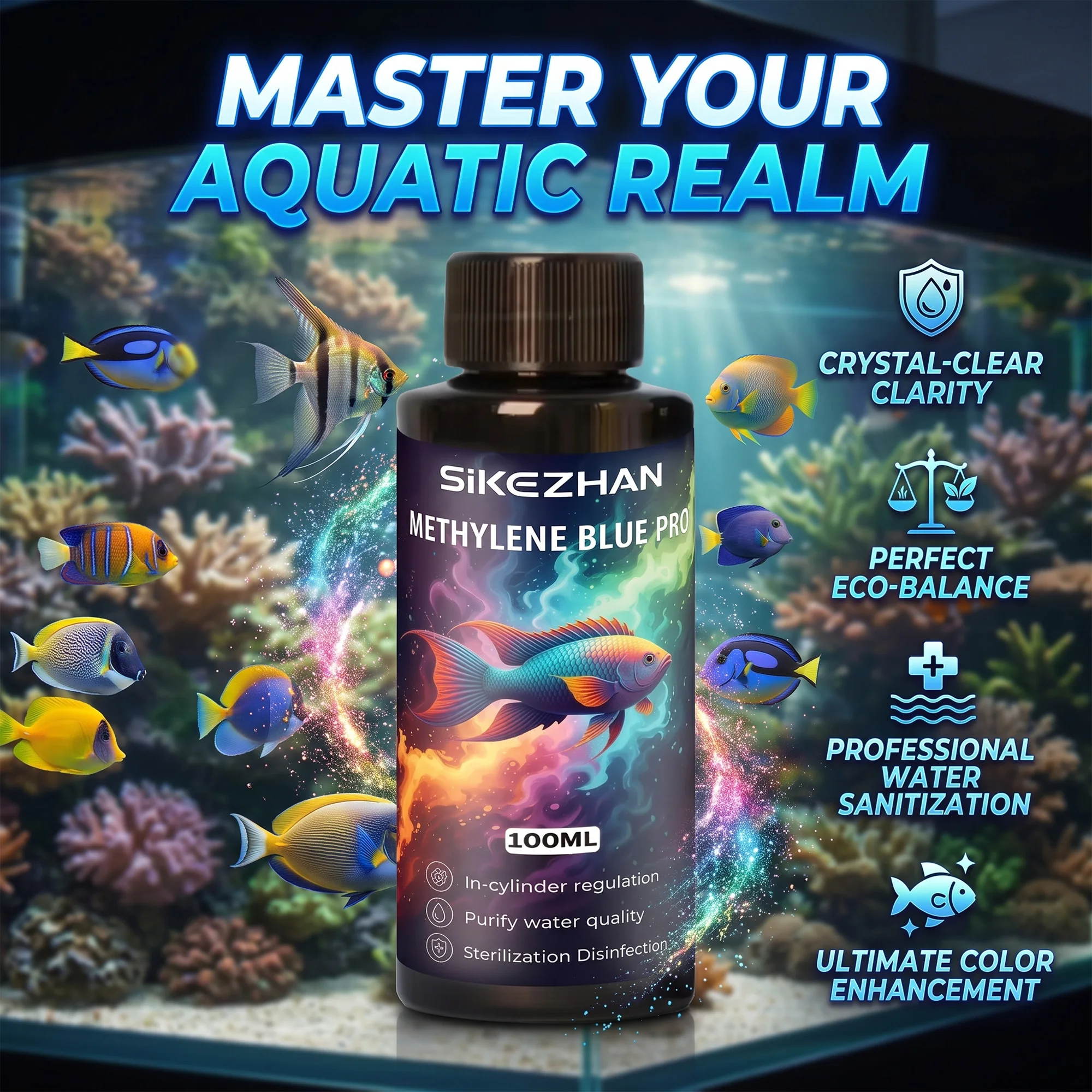 Aquarium Fish Parasites - Methylenblau-Lösung Sichere Formel für Aquarienfische |