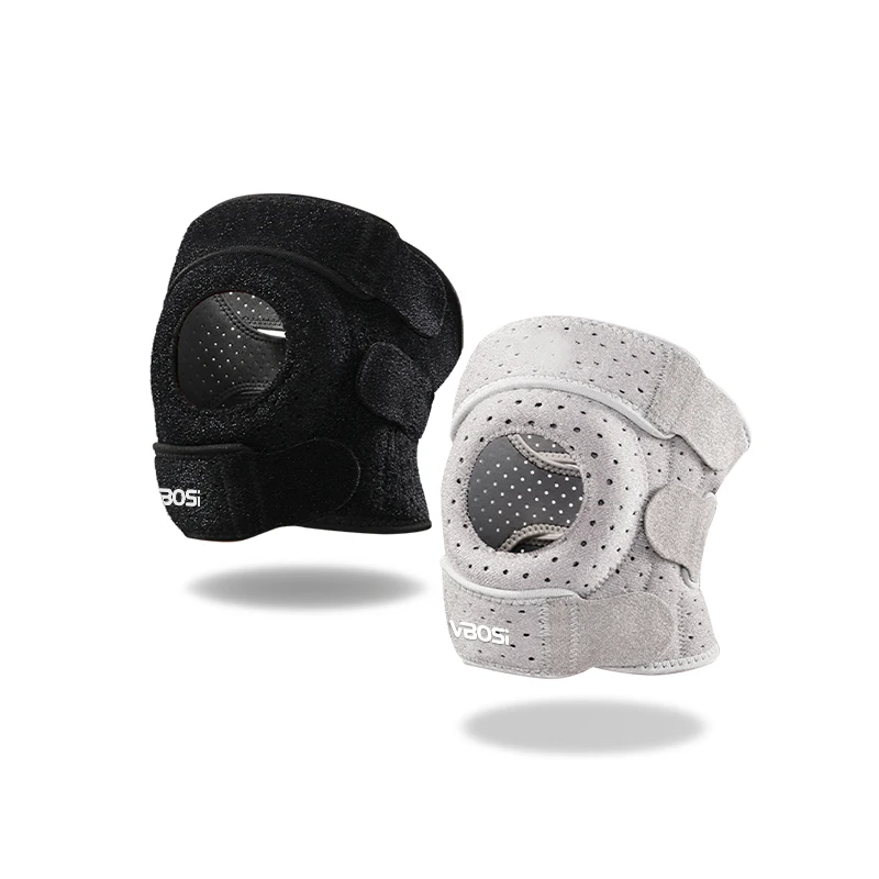 1 Stück verbesserte, rutschfeste, atmungsaktive, verstellbare Kniebandage für Damen und Herren mit Patellasilikon und Luftlöchern für Bask – Detail 7