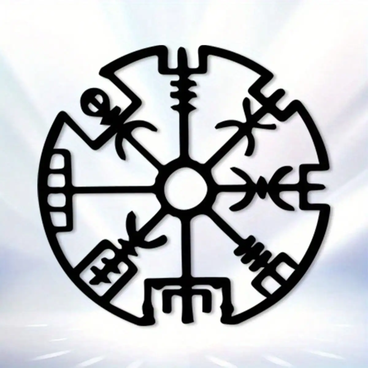 Metal Wall Art Protection Talisman Runes Symbols Iron Rustic Hanging Spiritual Decor for Living Room Study Halloween Gift