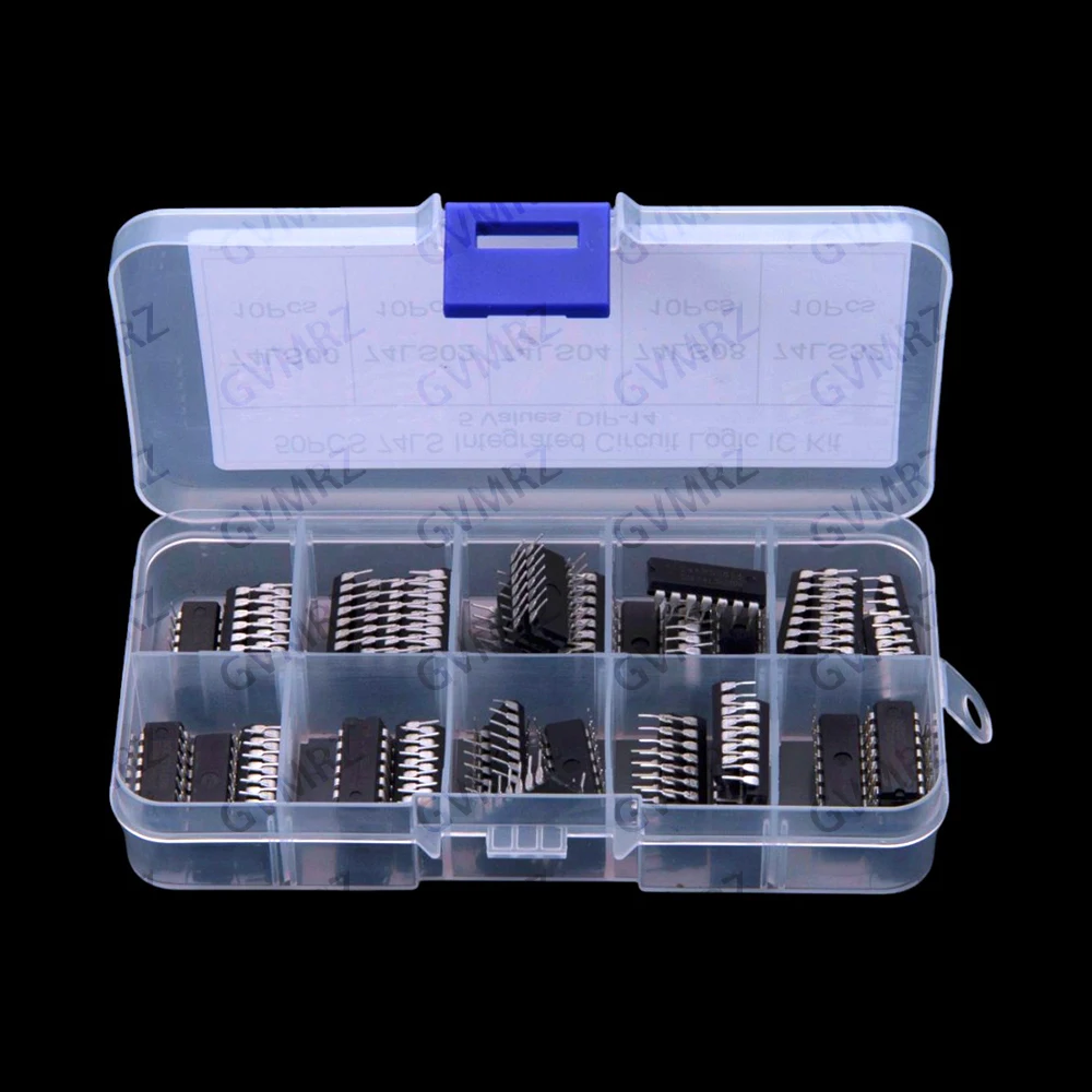 74LS00 74LS02 74LS04 74LS08 74LS32 DIP-14 Integrated Circuit DIP IC Combination Kit With Box 74LS02 74LS04 74LS08