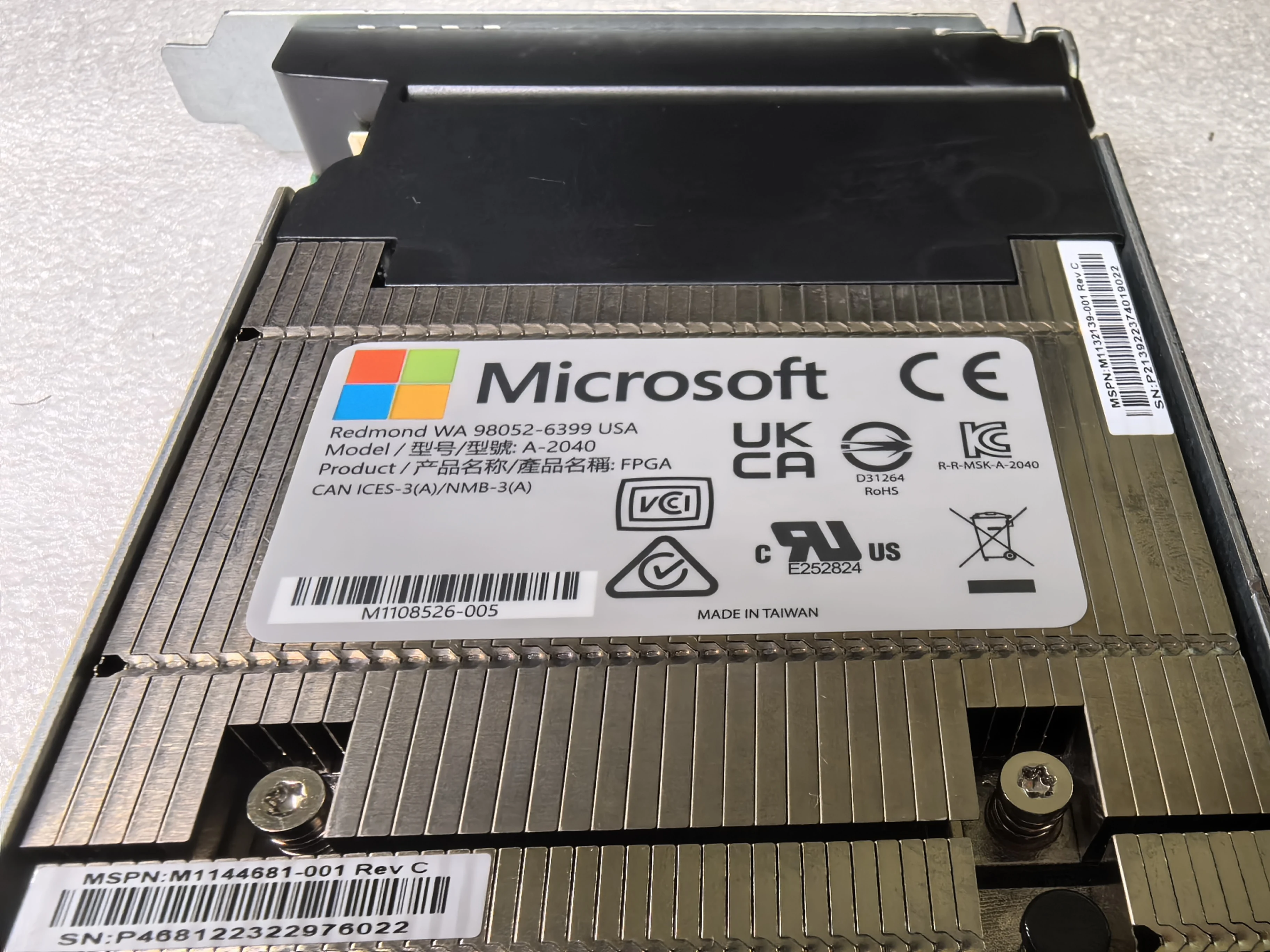 Adaptador para microsoft a-2040, m1132139-001 fpga 2x100g qsfp28