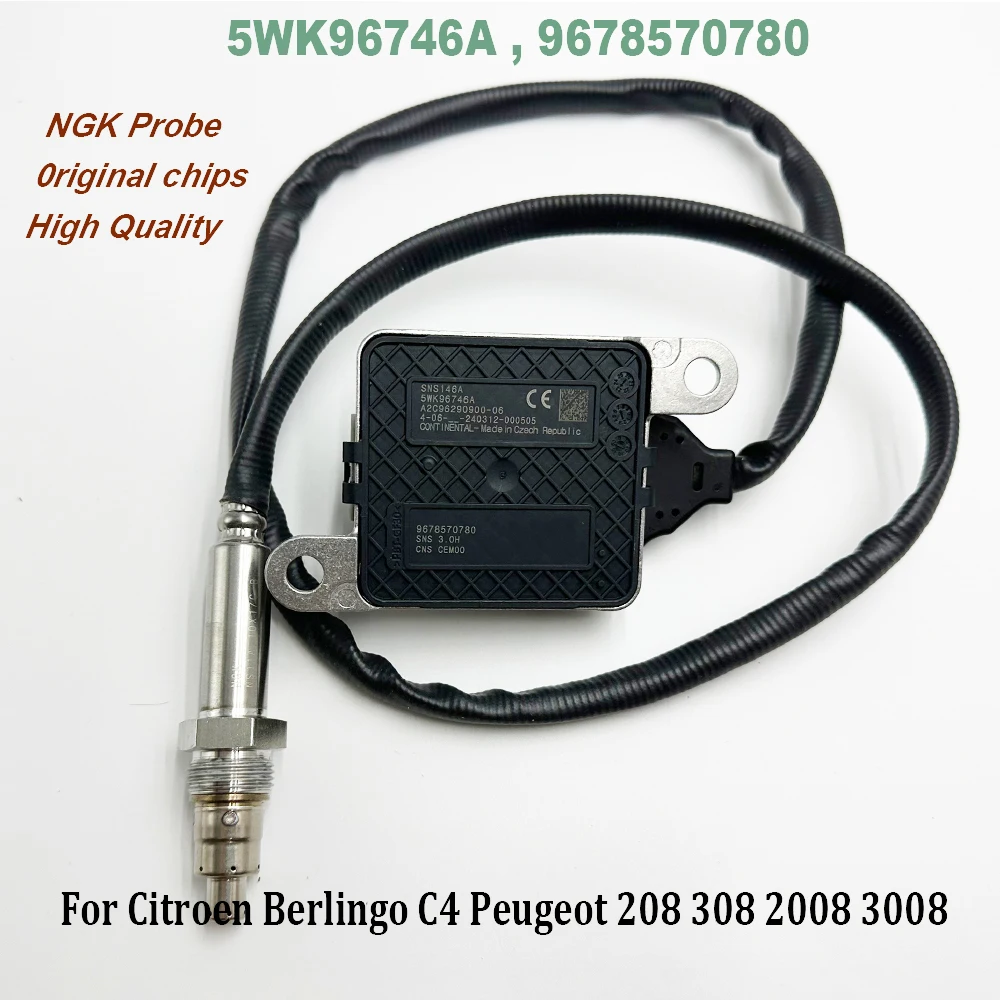 

For NGK Probe 9678570780 5WK96746A Nox Sensor Nitrogen Oxide Sensor For P-eugeot 208 C-itroen C3 C4 9821120980 High Quality Chip