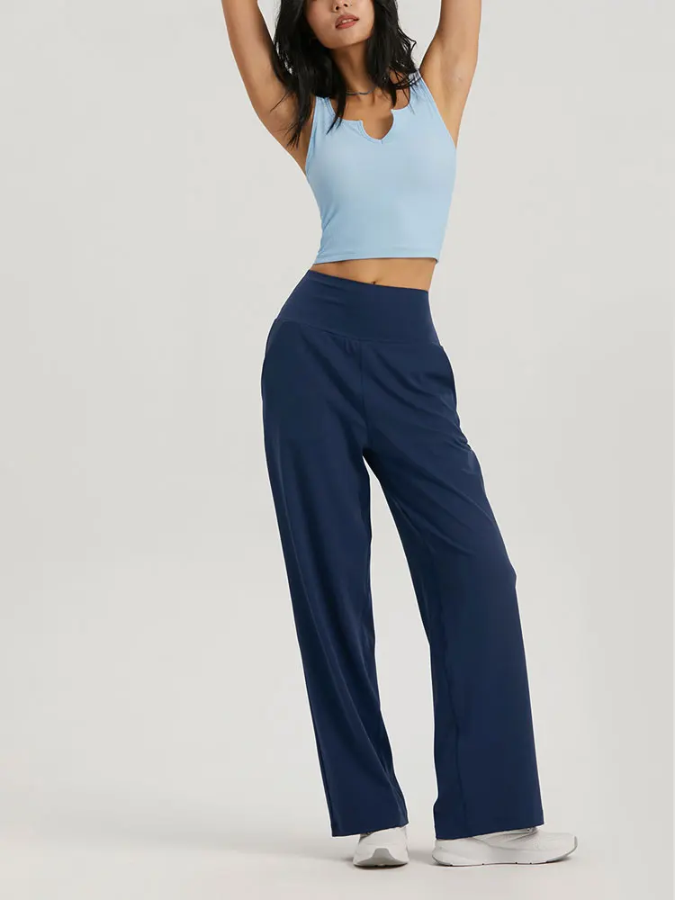 INLUMINE New Yoga Straight Pants Women Quick Dry Loose Sports Leggings Gym Fitness Narrow Version Wide-Leg Pants Women Clothing