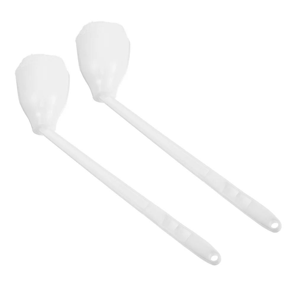

2Pcs Modern Toilet Brush Long Handle Soft Bristle Angled Head for Deep Scrub Commercial Grade Bathroom Cleaning Supplies