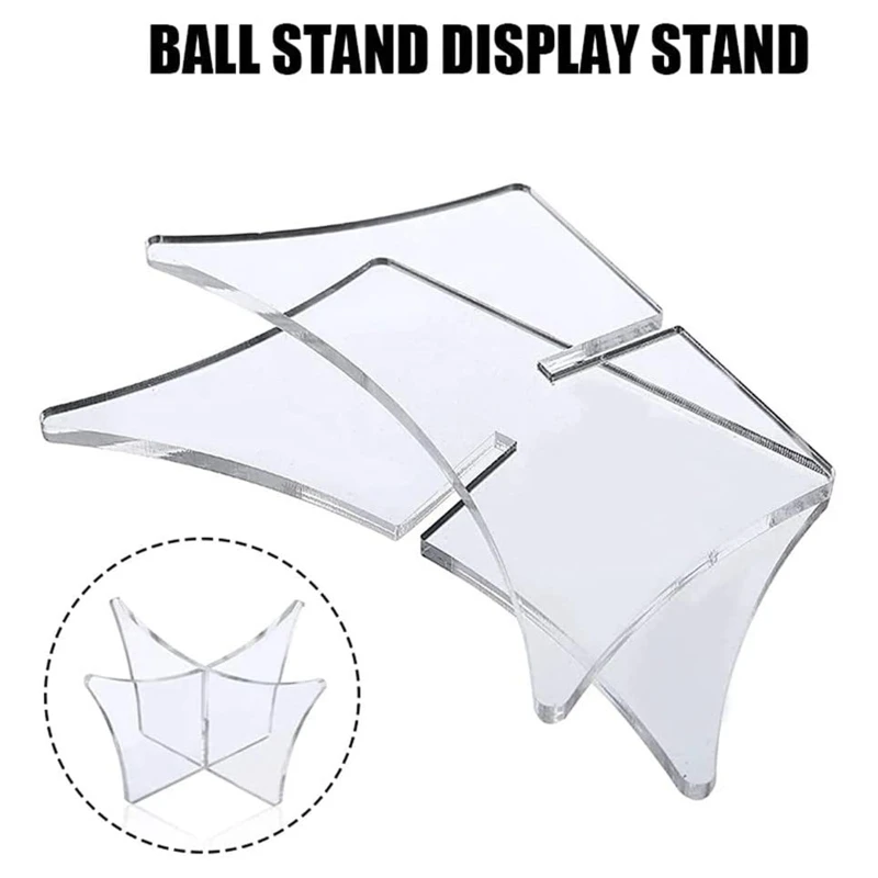 Soporte redondo para balones de fútbol, soporte de exhibición para balones de Rugby, de acrílico, estante de exhibición para almacenamiento de balones deportivos (transparente), 1 unidad