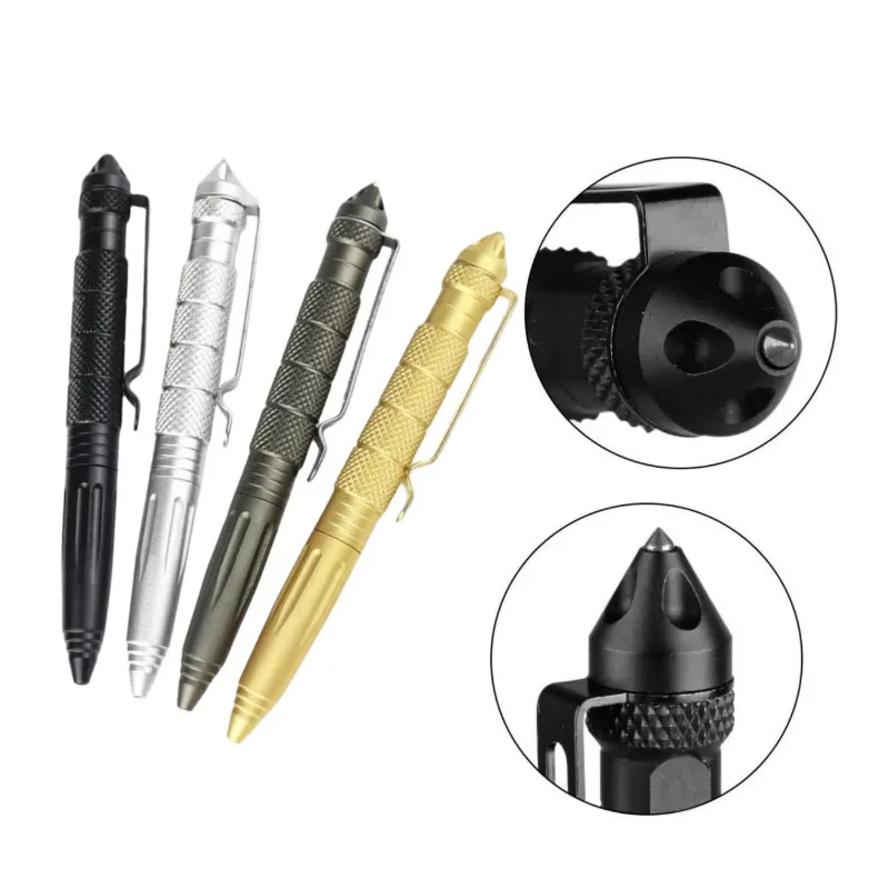 1/2/4pcs ZK20 Landing Ship Defense Tactical Pen High Quality Aluminum Anti Slip Self Defense Pen Steel Glass Crusher Tool Kit