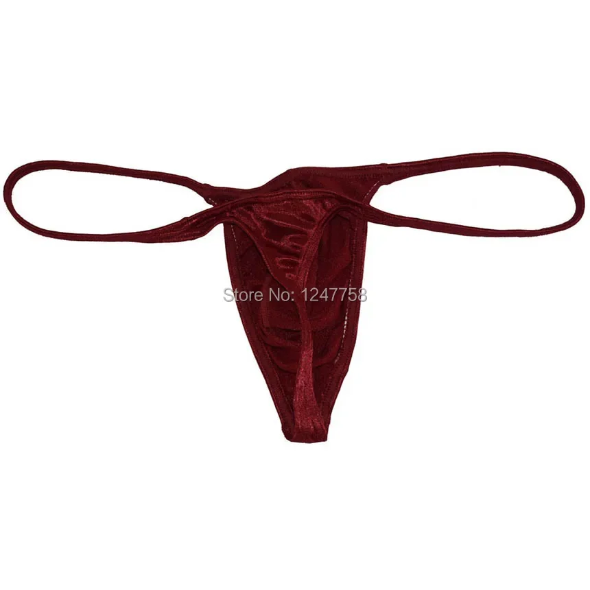 Sexy Men T-Back Shiny Micro String Mini Tangas Thongs Slip Homme Mankini Panties Gay Erotic Underwear