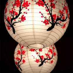 30cm Plum Blossom Round Paper Lantern Lamp Shade Chinese Oriental Style Light
