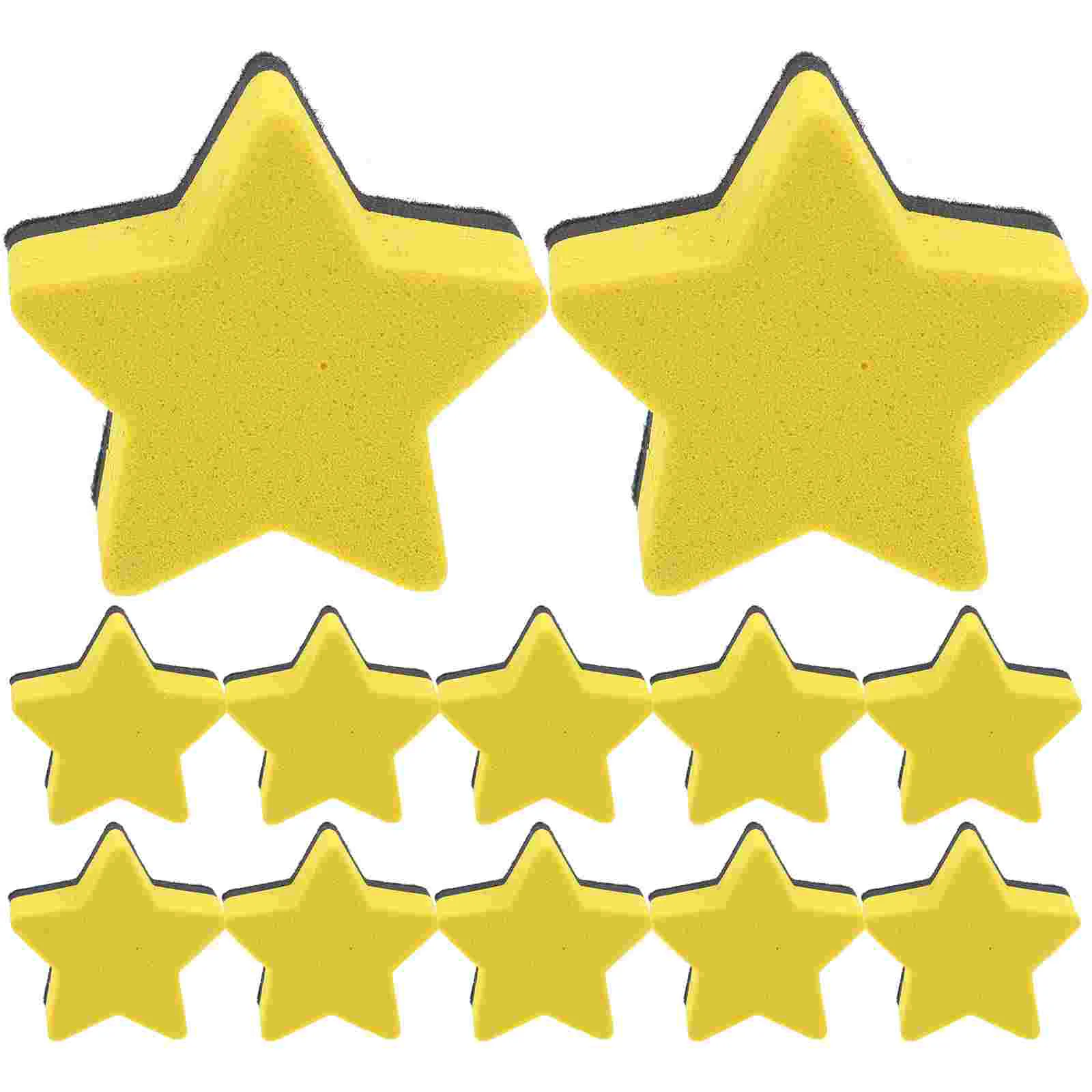 

Magnetic Stars for Whiteboard Pentagram Eraser Kids Erasers Small Yellow Felt Cloth Portable