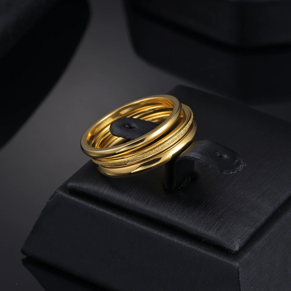3 pcs/set Minimalist Midi Round Twist Weave Ring Set Fashion Jewelry Female Elegant Classic Finger Rings for Women