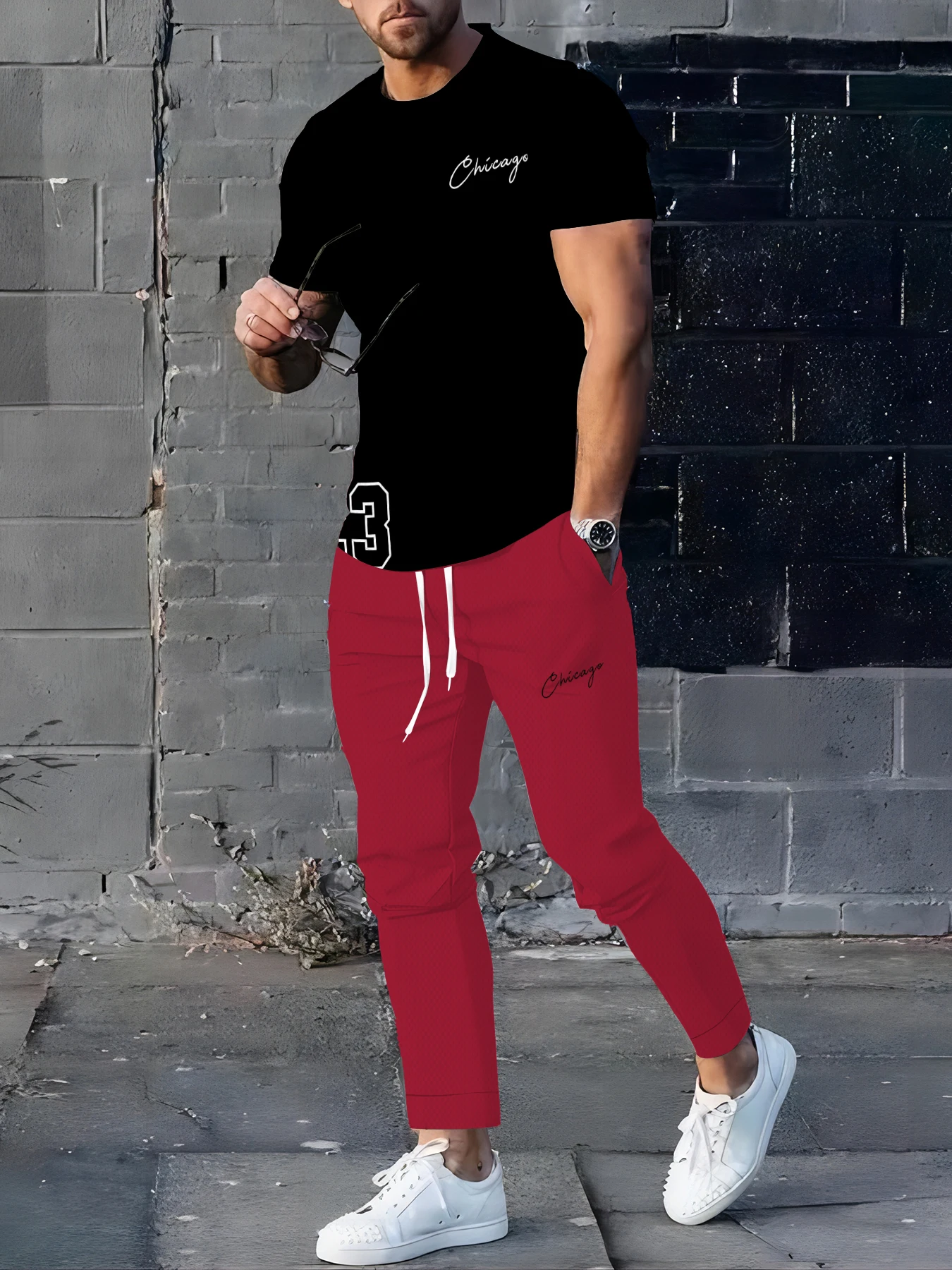 

The popular 3D-printed men's casual sportswear set for the summer of 2025