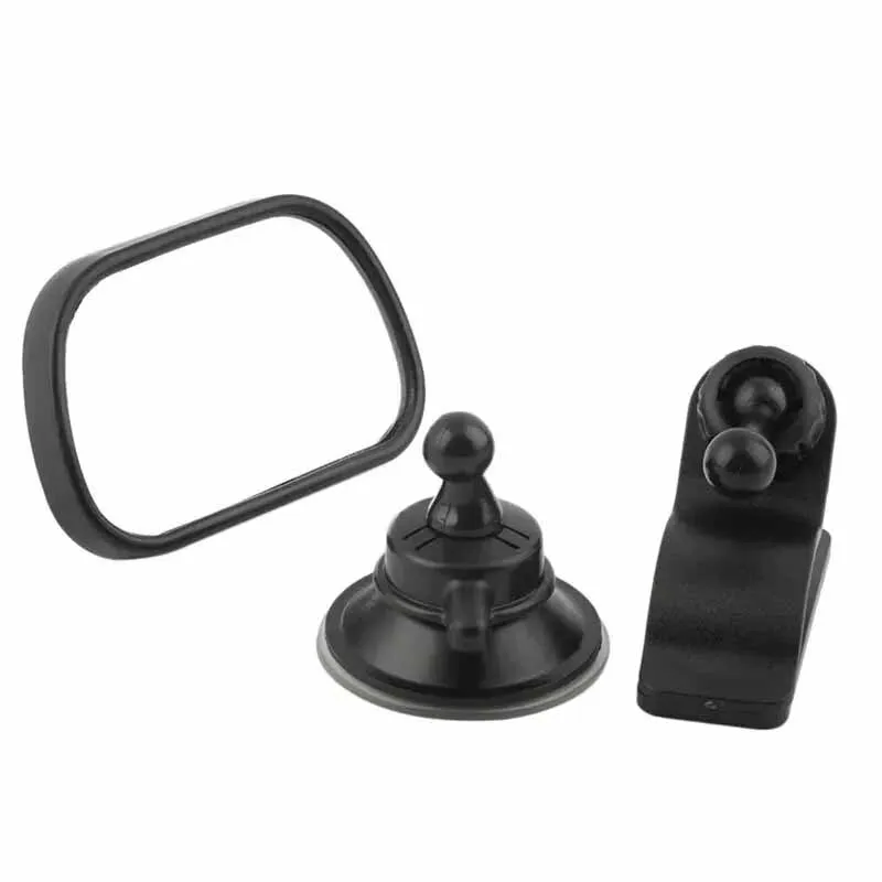 Specchietti per interni auto per bambini Girevoli a 360 gradi Ventosa per parabrezza Visiera parasole Clip per piastra Specchio per seggiolino posteriore per bambini Osservare lo specchio