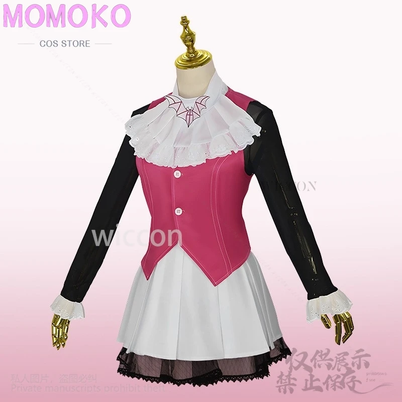 Anime Movie Monster Cosplay Draculaura Costume High Girl JK School Dress Pink Lolita Wigs Vampiree Halloween Christmas Roleplay