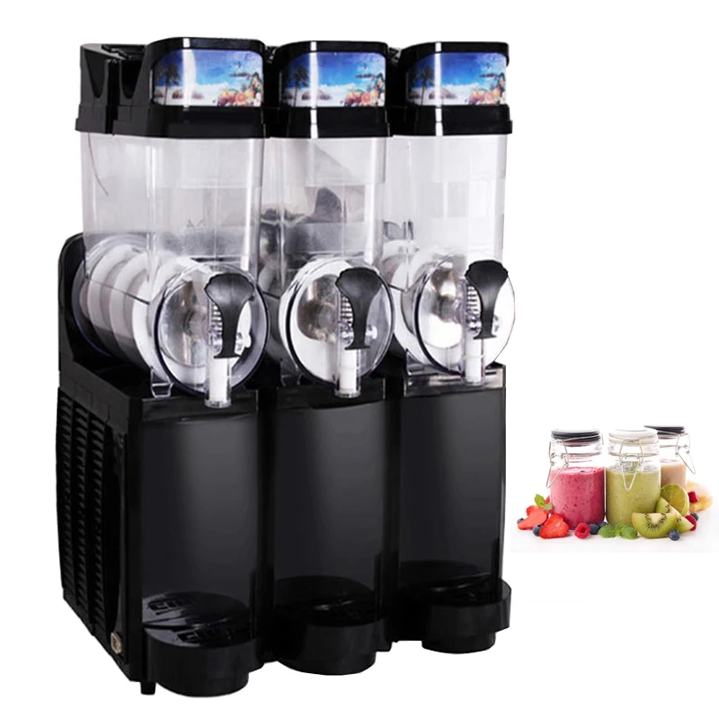 Double Tank Slushy Machine Frozen Drink Smoothie Dispenser Commercial Cafe Use Snow Melting Machine