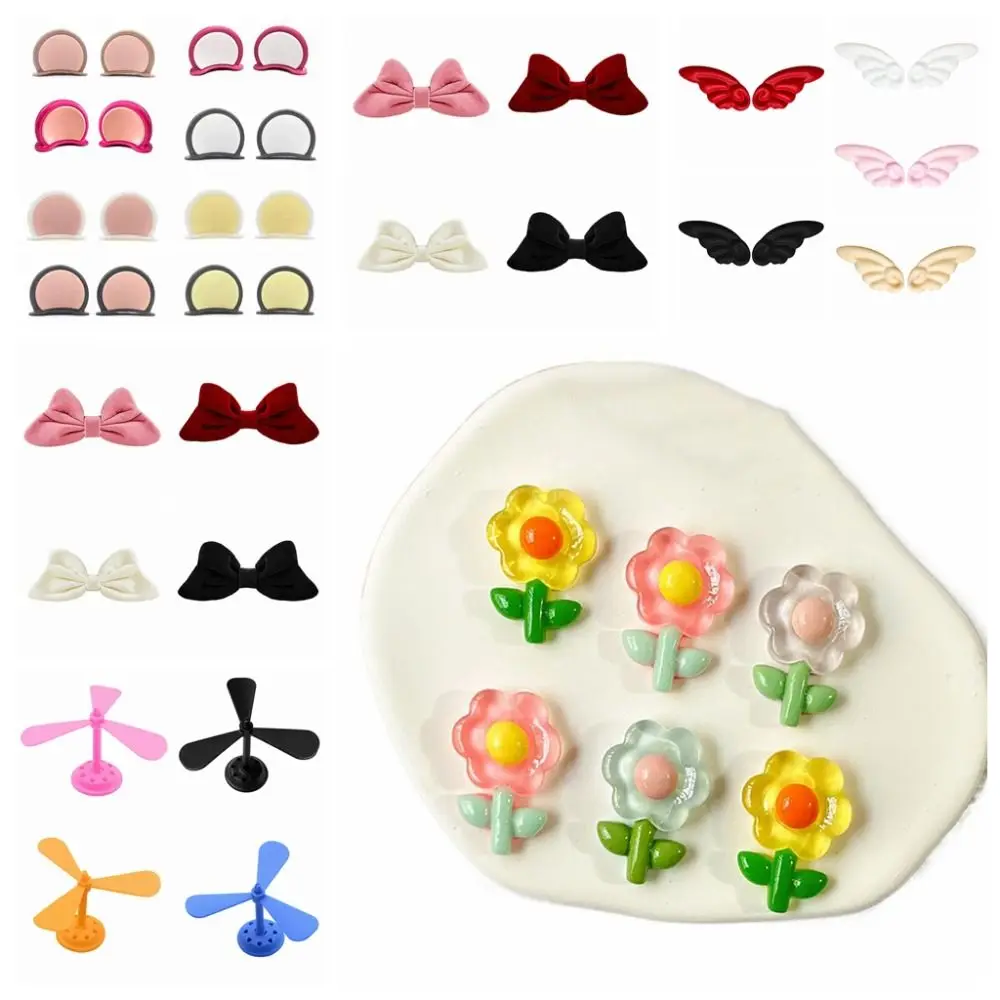 Bowknot Motorcycle Decorative Wings dragonfly Helmet Decorative Accessories Flowers Cartoon Helmet Bear Ears 3D