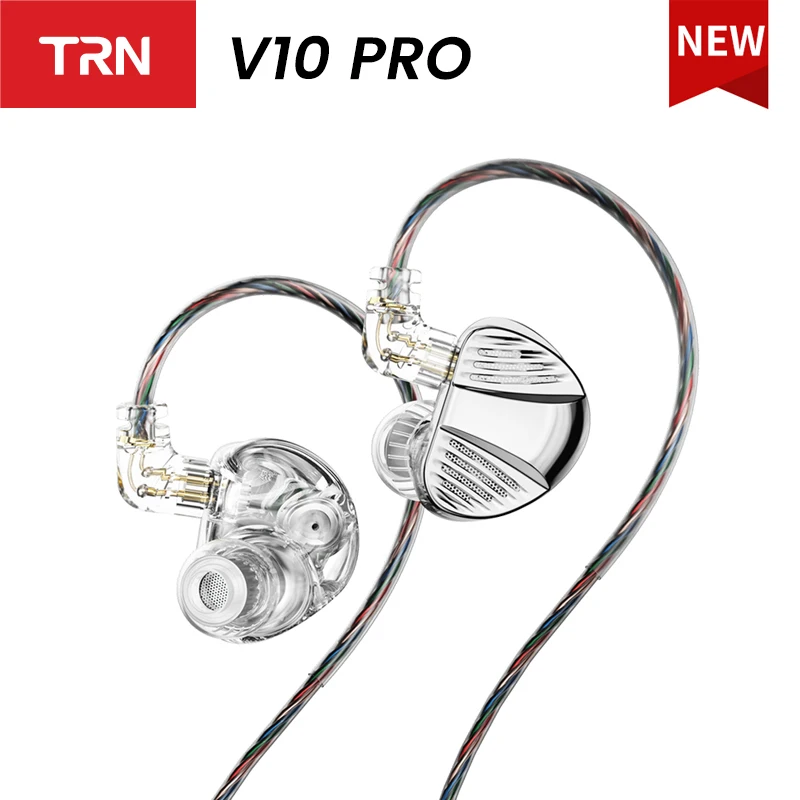 TRN V10 PRO 2DD+2BA Hybrid In-Ear Monitors with Upgraded Replaceable Cable Design