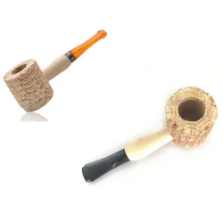 1pcs Original Corn Cob Tobacco Pipe Corn Smoking Pipes Healthy Smoke Cigarette Holder Filter  S/M Size 85mm/100mm