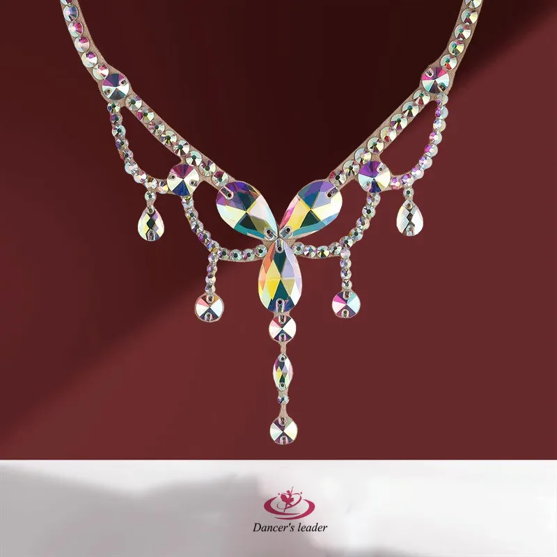 

Belly Dancing Ballroom Dance Performance Accessories Necklace Necklace National Standard Latin Dance Flash Accessories