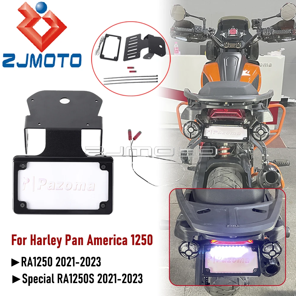 

Motorcycle Rear License Plate Bracket For Pan America 1250 RA1250 RA1250S 2021-2024 Aluminum Tail Tidy Fender Eliminator Holder