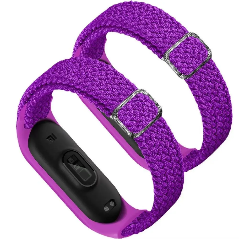 Cinta elástica ajustável para xiaomi mi banda 7 6 5 4 3 tecido confortável pulseira para xiaomi mi banda 7 para miband 6 5