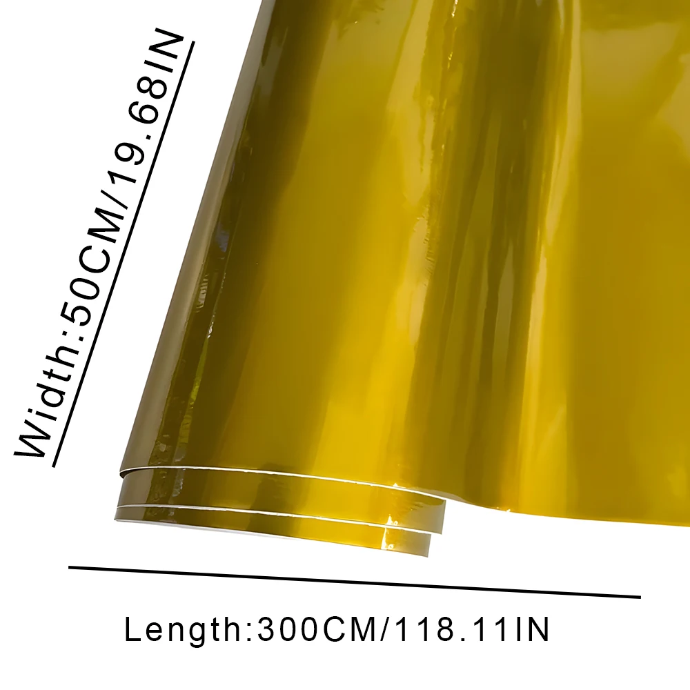 

50CMx300CM Multi Color Ultra Glossy Metallic Vinyl Car Stickers Vehicle Wraps Candy Film Foil Air Bubble Free