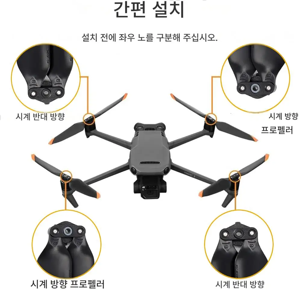 HAPPORIA 9453F Śmigło do DJI Mavic 3 Pro Classic, szybkozłączka, niski poziom hałasu, składane śmigła, części zamienne do drona, akcesoria — zdjęcie produktu 4