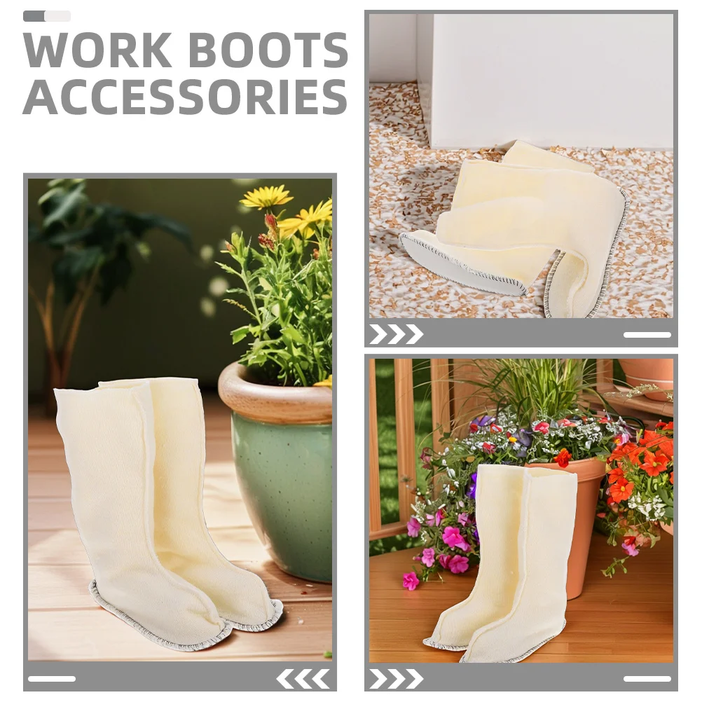 ถุงเท้าบูทกันฝนสำหรับผู้หญิง ถุงเท้าบูทหนาอุ่นสำหรับฤดูหนาว บุนุ่ม ซักด้วยเครื่องได้ บุรองเท้าแบบมีฉนวนสำหรับเปลี่ยน