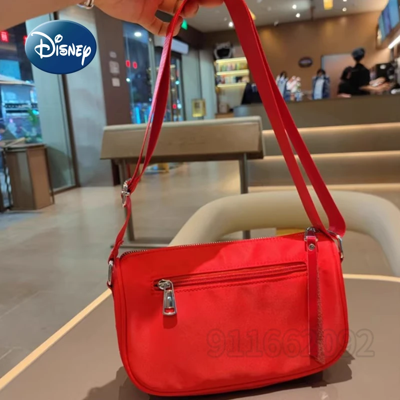 Disney Minnie's New Diamond-set Women's Shoulder Bag Fashionable Women's One-shoulder Crossbody Bag Cartoon Shiny Women's Bag