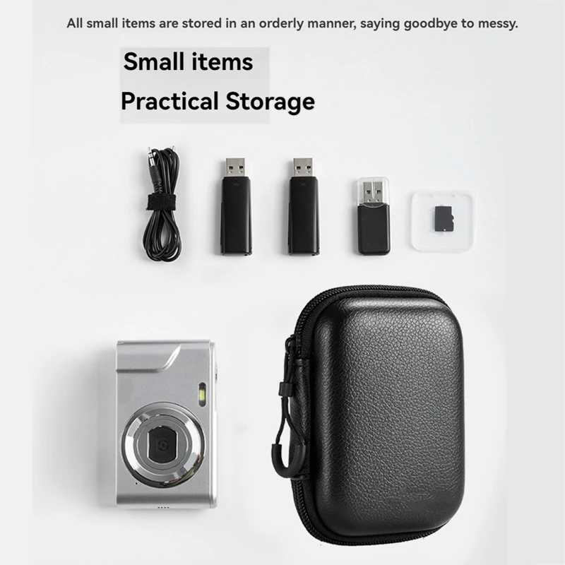 Pebbled Portable Mini Hard Shell Digital Gadgets Storage Bag Earphone Charger Case Plug Data Cable U Disk Organizer