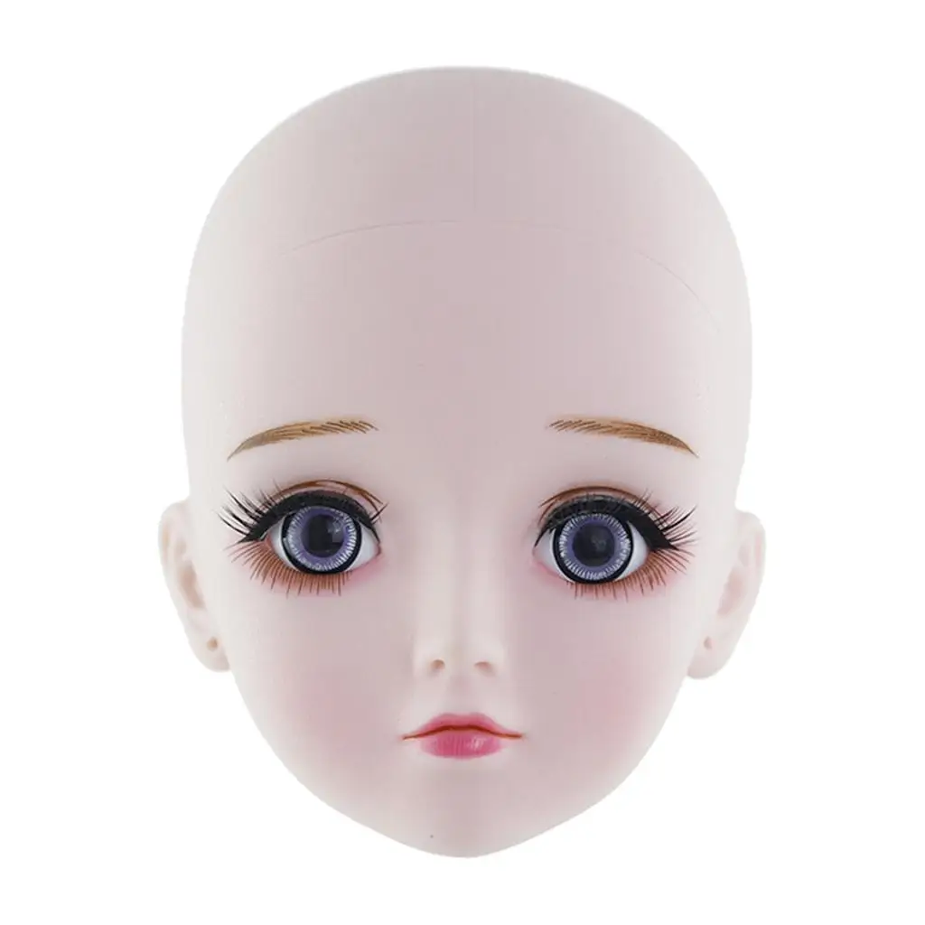 60cm 1/3 BJD Girls Head Mold With Full Set Charming 4D Eyes Doll Accessories