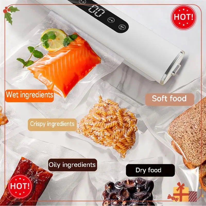 

ABLE-Vacuum Sealer Food Vacuum Kitchen Sealer Cooking Packaging Plastic Bag Seal EU Plug