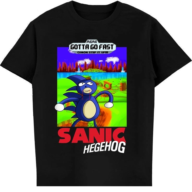 Sanic The Hegehog The Boxart Unisex T Shirt Women Men T-Shirt