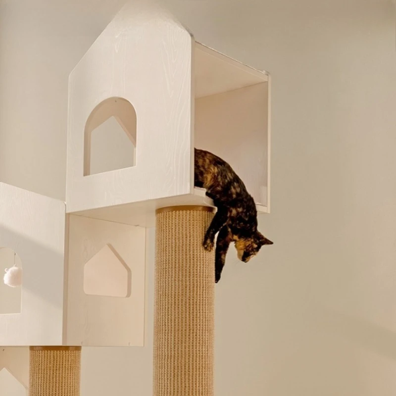 

confession balloon large scratching frame tree integrated sisal scratching column solid wood frame