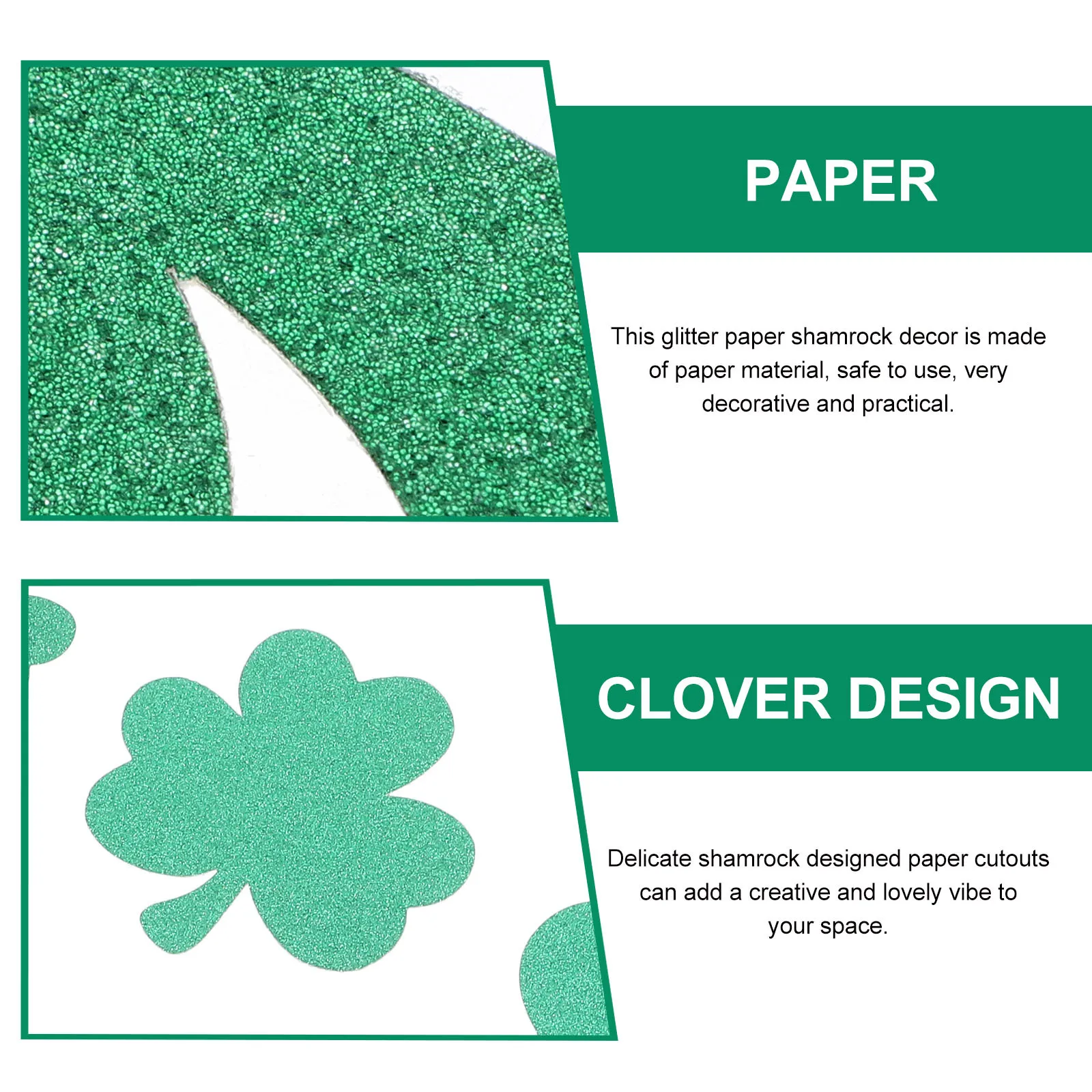 

1Set St Patrick's Day Shamrock Decors Paper Cutouts for Classroom Bulletin Board Decoration Bulletin Board Decor